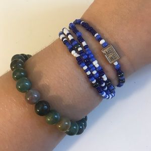 Me to We Wrap Beaded Bracelet Blue